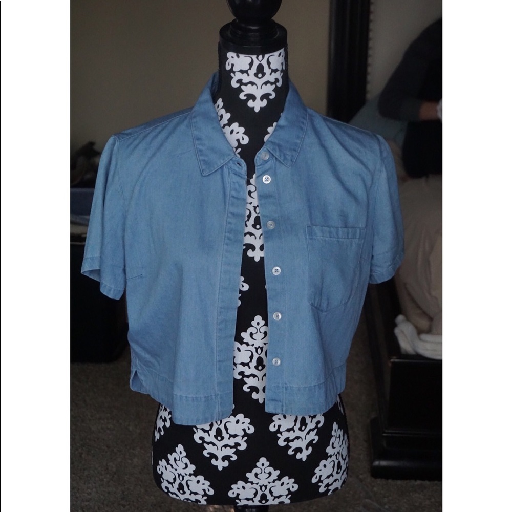 Blue jean cardigan